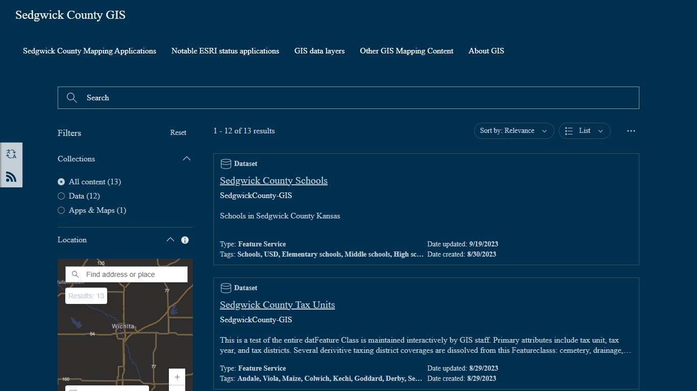 Sedgwick County GIS HUB